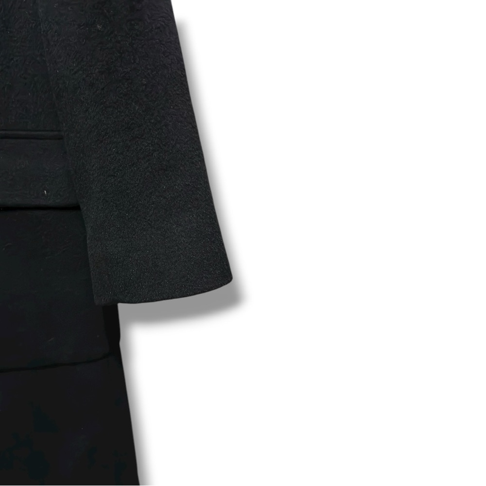 347 Burberry London | NWOT Italy $2900 Black Wool Cashmere Hooded Coat (Size 12) - Picture 5 of 13